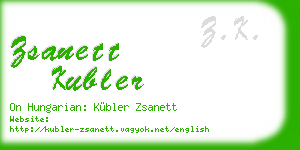 zsanett kubler business card
